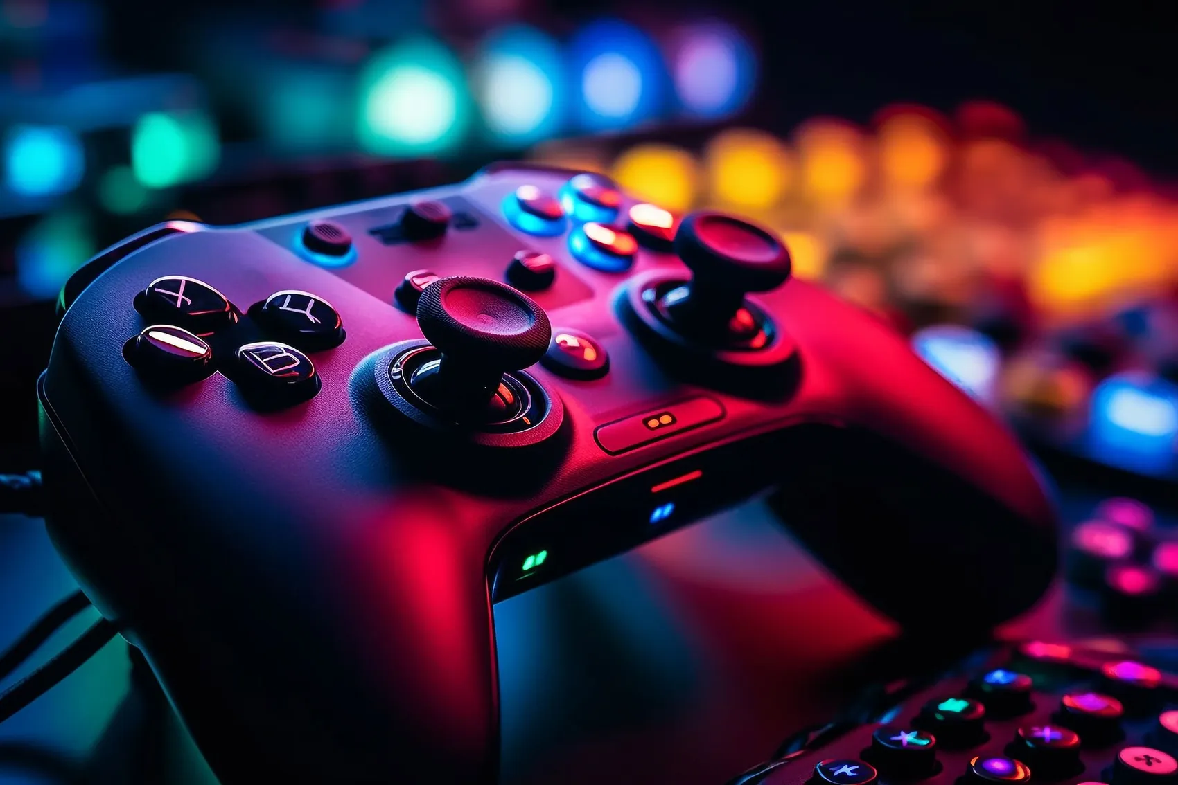 Futuristic Video Game Equipment Illuminated Nightclub Generative Ai2